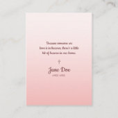 Carte De Visite Memorial Service Design for Dear Ones Funeral (Dos)