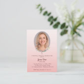 Carte De Visite Memorial Service Design for Dear Ones Funeral (Debout devant)