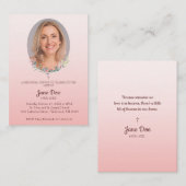 Carte De Visite Memorial Service Design for Dear Ones Funeral (Devant / Derrière)