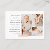 Carte De Visite Memorial Simple Modern 7 - Grille photo Prière (Dos)