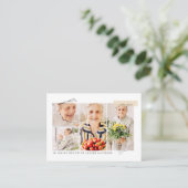 Carte De Visite Memorial Simple Modern 7 - Grille photo Prière (Debout devant)