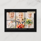 Carte De Visite Memorial Simple Modern 7 Merci de grille photo (Devant)