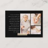 Carte De Visite Memorial Simple Modern 7 Merci de grille photo (Dos)