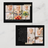 Carte De Visite Memorial Simple Modern 7 Merci de grille photo (Devant / Derrière)