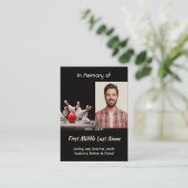 Carte De Visite MemorialKeepsake for Bowling Bowler (Debout devant)