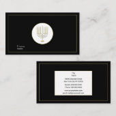 Carte De Visite Menorah (Devant / Derrière)