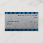 Carte De Visite Menorah ; Métal-regard balayé<br><div class="desc">Vous aimerez cette conception juive balayée de Hanoukka Menorah de sembler en aluminium en métal. Grand pour des cadeaux ! Disponible sur des tee - shirts, des cas intelligents de téléphone, des mousepads, des porte - clés, des affiches, des cartes, des couvertures électroniques, l'ordinateur portable d'ordinateur/des douilles, des capsules, des...</div>