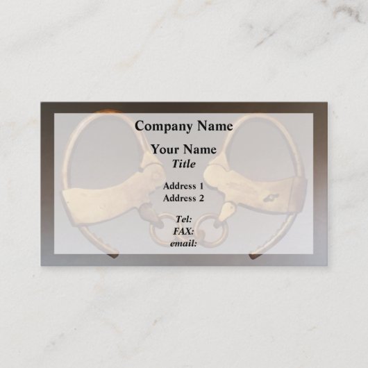 Carte De Visite Menottes vintages (Devant)