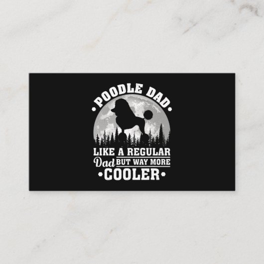 Carte De Visite Mens Poodle Dad Like A Regular Dad Funny Poodle Do (Devant)