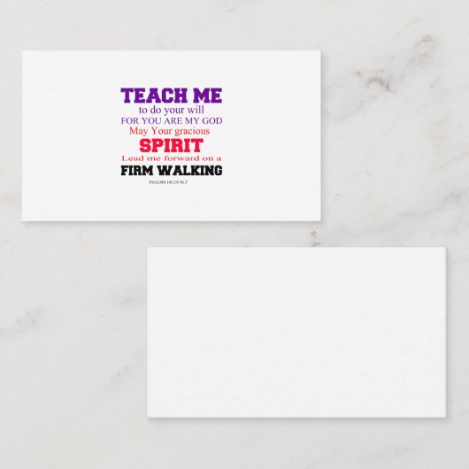 CARTE DE VISITE M'ENSEIGNER (Devant / Derrière)