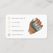 Carte De Visite Mentalité de millionnaire Code QR de la patronne (Dos)