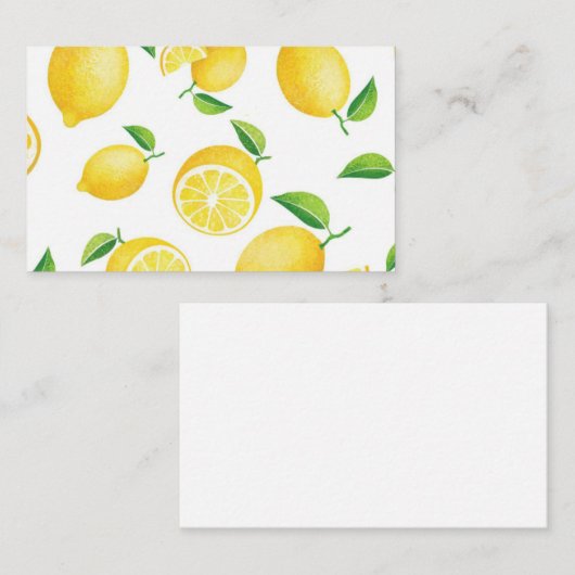 Carte De Visite Mention de citron (Devant / Derrière)