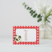 Carte De Visite Mention de pattes de chiot (Debout devant)