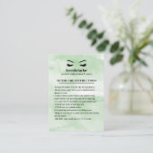 Carte De Visite Mention Glam Eyelash Browbar Instructions pour les (Debout devant)