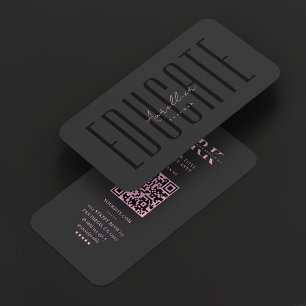 Carte De Visite Mentor d'enseignant minimal Coach Rose Noir