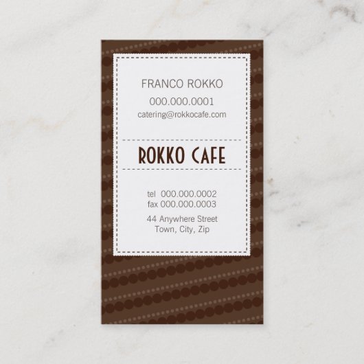 CARTE DE VISITE :: menu funky 12 (Devant)