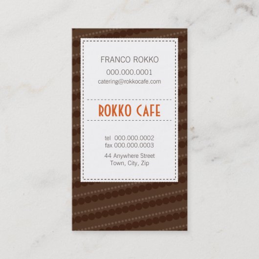 CARTE DE VISITE :: menu funky 15 (Devant)