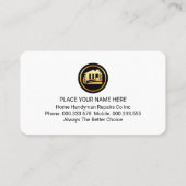 Carte De Visite Menuiserie à couche de bois minimaliste (Dos)