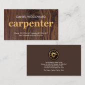 Carte De Visite Menuiserie de bois Signalisation de menuiserie de  (Devant / Derrière)