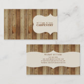 Carte De Visite Menuiserie en bois (Devant / Derrière)