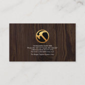 Carte De Visite Menuiserie en bois Signalisation menuiserie (Dos)