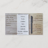 Carte De Visite Menuiserie, fonctionnement du bois et monteur de (Dos)