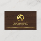 Carte De Visite Menuiserie principale en bois fin (Dos)