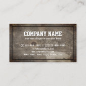 Carte De Visite Menuiserie professionnelle de construction (Dos)