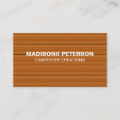 Carte De Visite menuiserie professionnelle rustique en bois (Devant)