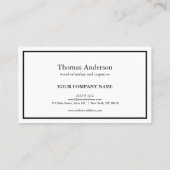 Carte De Visite Menuiserie rustique de grain de bois professionnel (Dos)