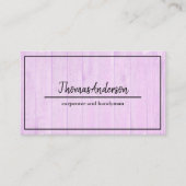 Carte De Visite Menuiserie rustique de grain de bois professionnel (Devant)