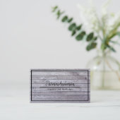 Carte De Visite Menuiserie Rustique Grain de Bois Professionnel (Debout devant)