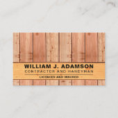 CARTE DE VISITE MENUISIER EN BOIS | BRICOLEUR MODERNE / CONSTRUCTI (Devant)