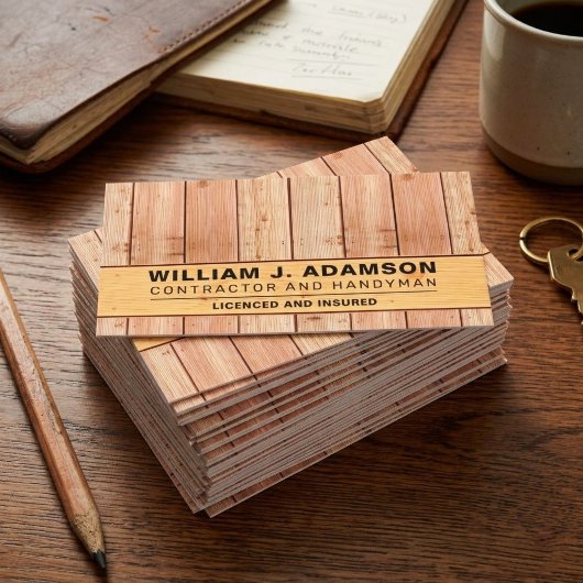 CARTE DE VISITE MENUISIER EN BOIS | BRICOLEUR MODERNE / CONSTRUCTI