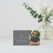 Carte de visite menuisier grain de bois profession (Debout devant)