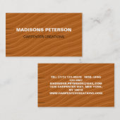 Carte De Visite menuisier rustique Construction de menuiserie en b (Devant / Derrière)