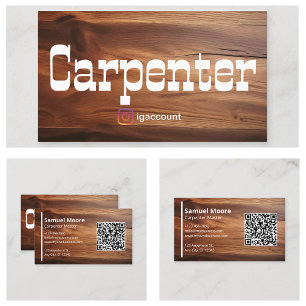 Carte De Visite Menuisiers Ébénistes Charpentiers Ouvriers du bâti