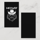 Carte De Visite Meowdy Cowboy Cat Kitten Howdy Western Animal Meme (Devant / Derrière)
