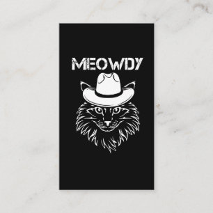 Carte De Visite Meowdy Cowboy Cat Kitten Howdy Western Animal Meme