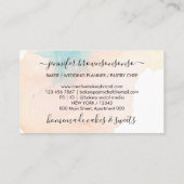 Carte De Visite Mer Bleu Turquoise Crème Simple Ombre Loyalty Boul (Dos)