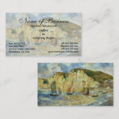 Carte De Visite Mer et falaises par Pierre Auguste Renoir (Devant / Derrière)