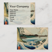 Carte De Visite Mer japonaise de Satta Hiroshige Art (Devant / Derrière)