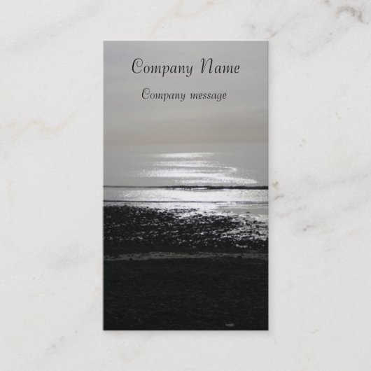 Carte De Visite mer, noire et blanche (Devant)