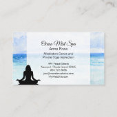 Carte De Visite *~* Mer Plage Mindfult Méditation Yoga (Dos)