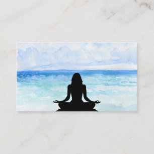 Carte De Visite *~* Mer Plage Mindfult Méditation Yoga