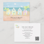 Carte De Visite *~* Mer Shacks Sand Bucket Dining Beach Tropical (Devant / Derrière)