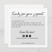 Carte de visite Merci (Devant / Derrière)