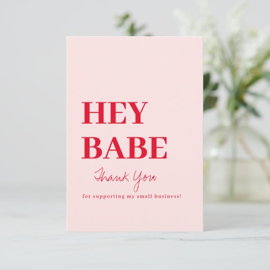 Carte de visite Merci (Debout devant)