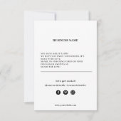 Carte de visite Merci (Dos)