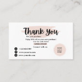 Carte de visite Merci (Devant)